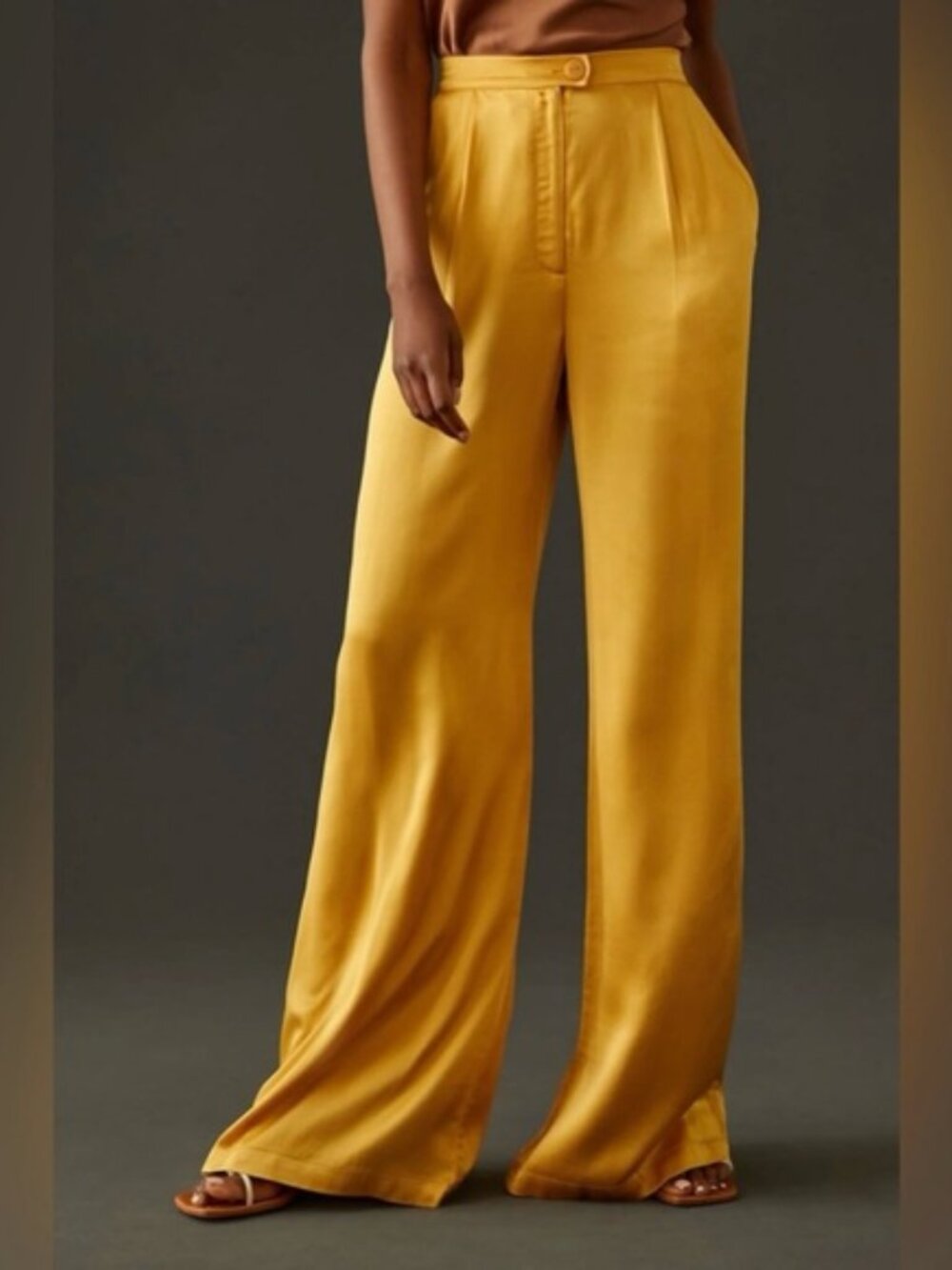 Gold Wide Leg Pants